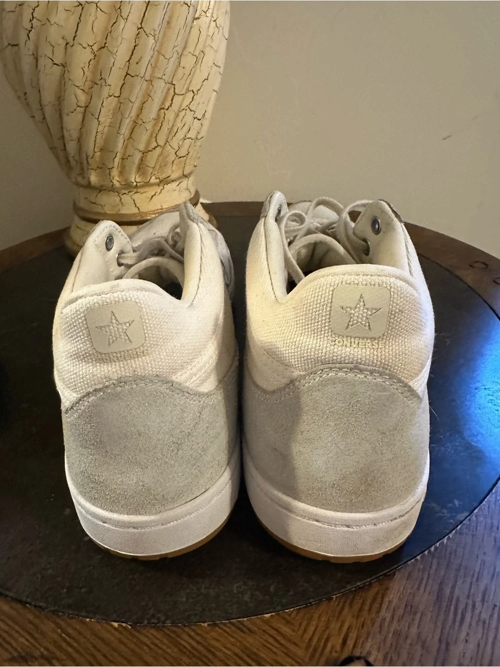 Converse Men’s Low-Top Sneakers in Light Beige and Off-White